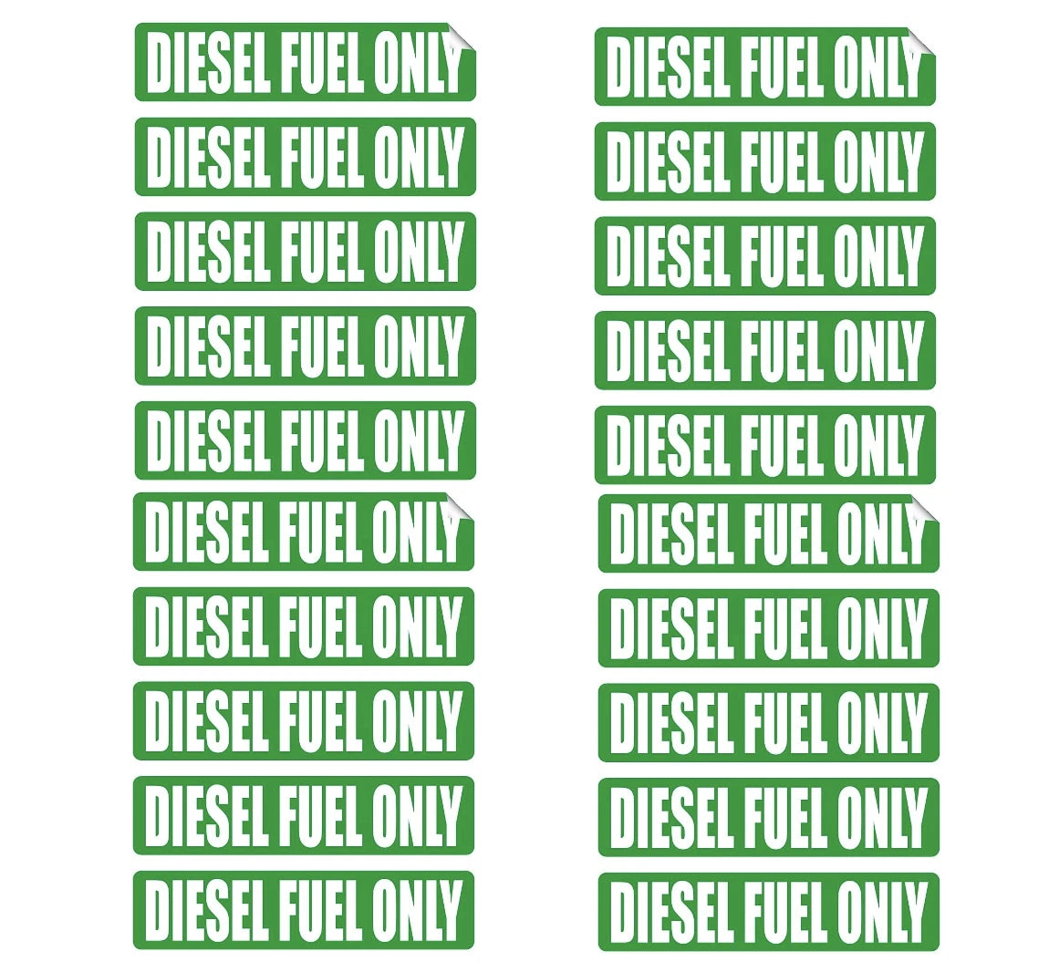 Diesel Fuel Only Sticker – Truck/Car Decal