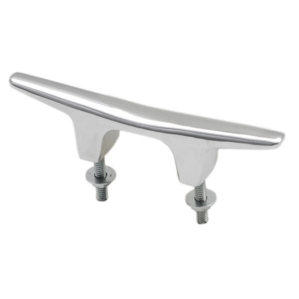 Boat Stud Mounted Cleat 6 Inch Chrome Finish