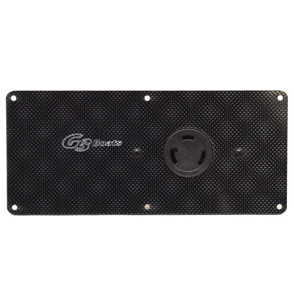 G3 Boat Trolling Motor Plug Panel 73422916 | Faux Carbon Fiber 30a