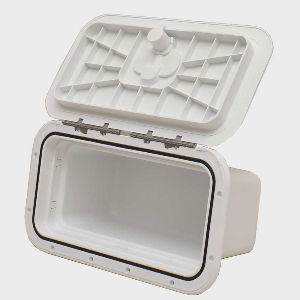 IPS Boat Glove Box 529-035 8 x 14 Inch Polar White Polypropylene by IPS