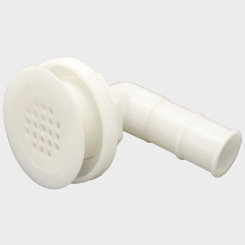 Marine East Boat Shower Drain 106-6322W-K | Elbow 1 1/8 Inch White by Marine East