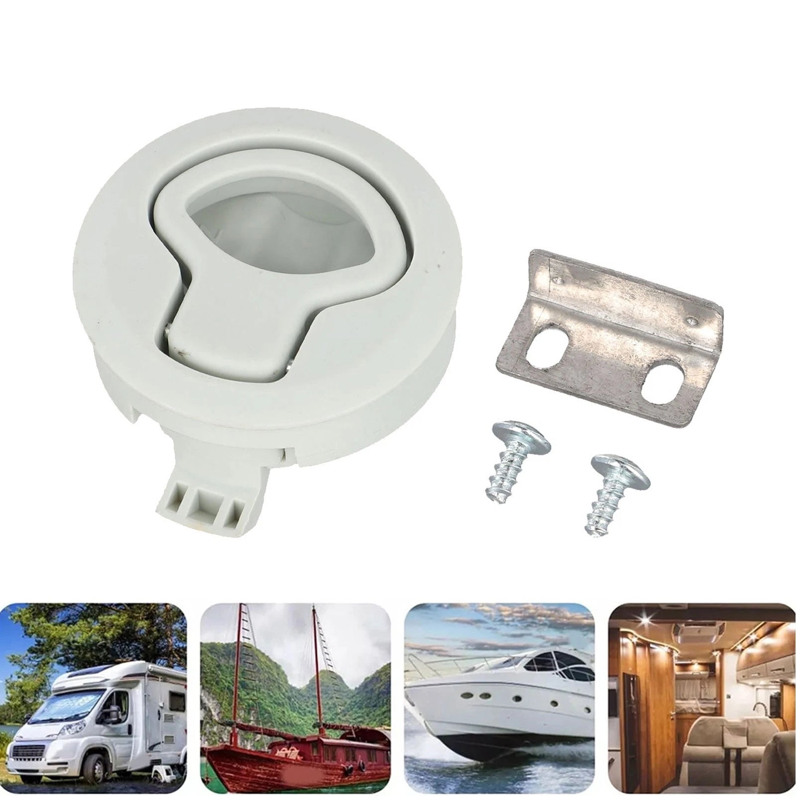 Wear Resistant Flush Pull Latch Marine Deck Hatch Door Accessories