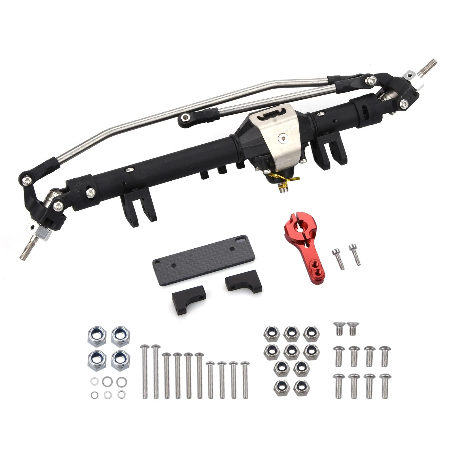 Rc Crawler Black Front Axle For 1/10 Axial Wraith 90018 90020 90045