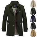 Men's Jacket Long Sleeve Solid Color
