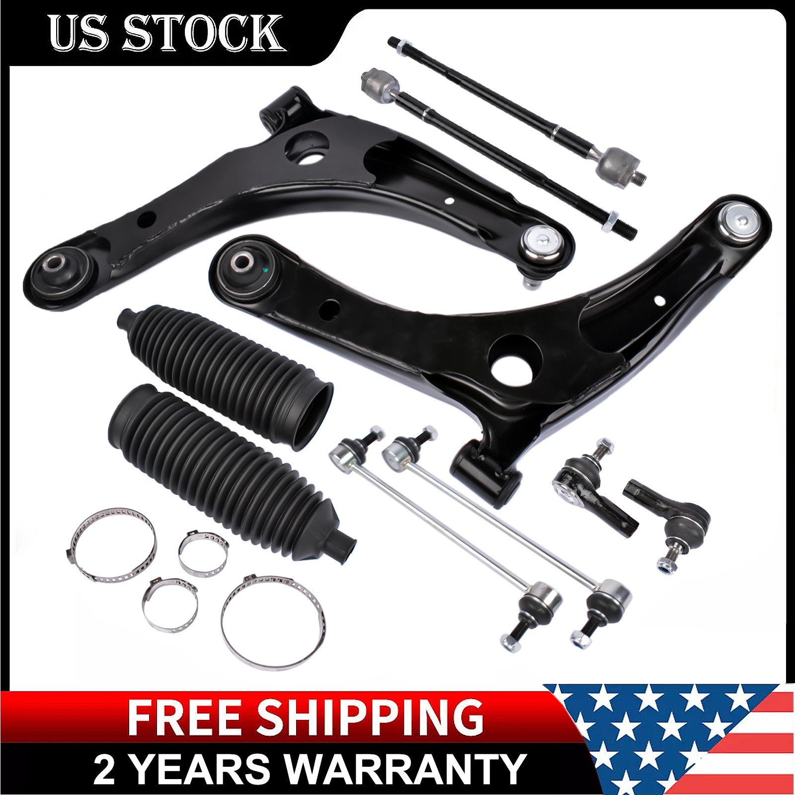Control Arms Sway Bars Tie Rods Kit for Mitsubishi Outlander by Mitsubishi