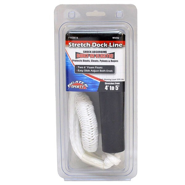 Stretch Dock Line Boater Sports 4 - 5 Feet White by Boater Sports