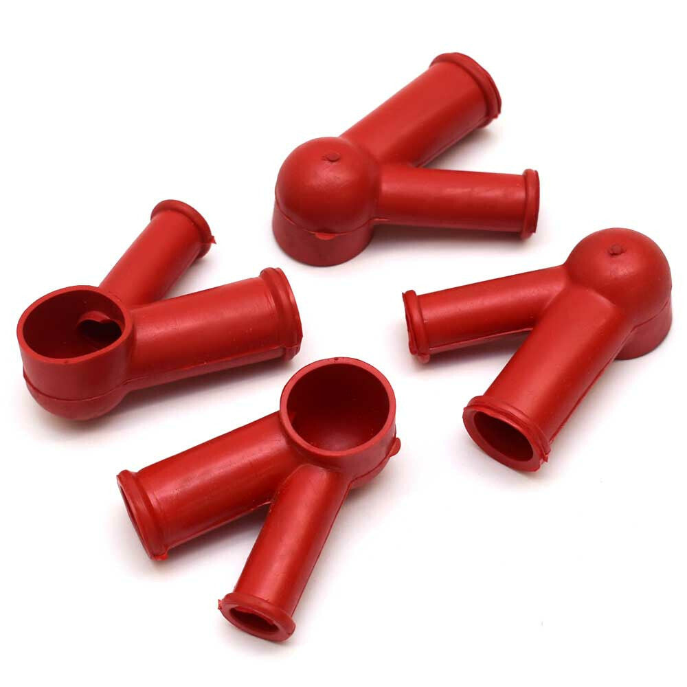 Boat Marine Battery Terminal Covers Boot Caps Red Set of 4 by Marine
