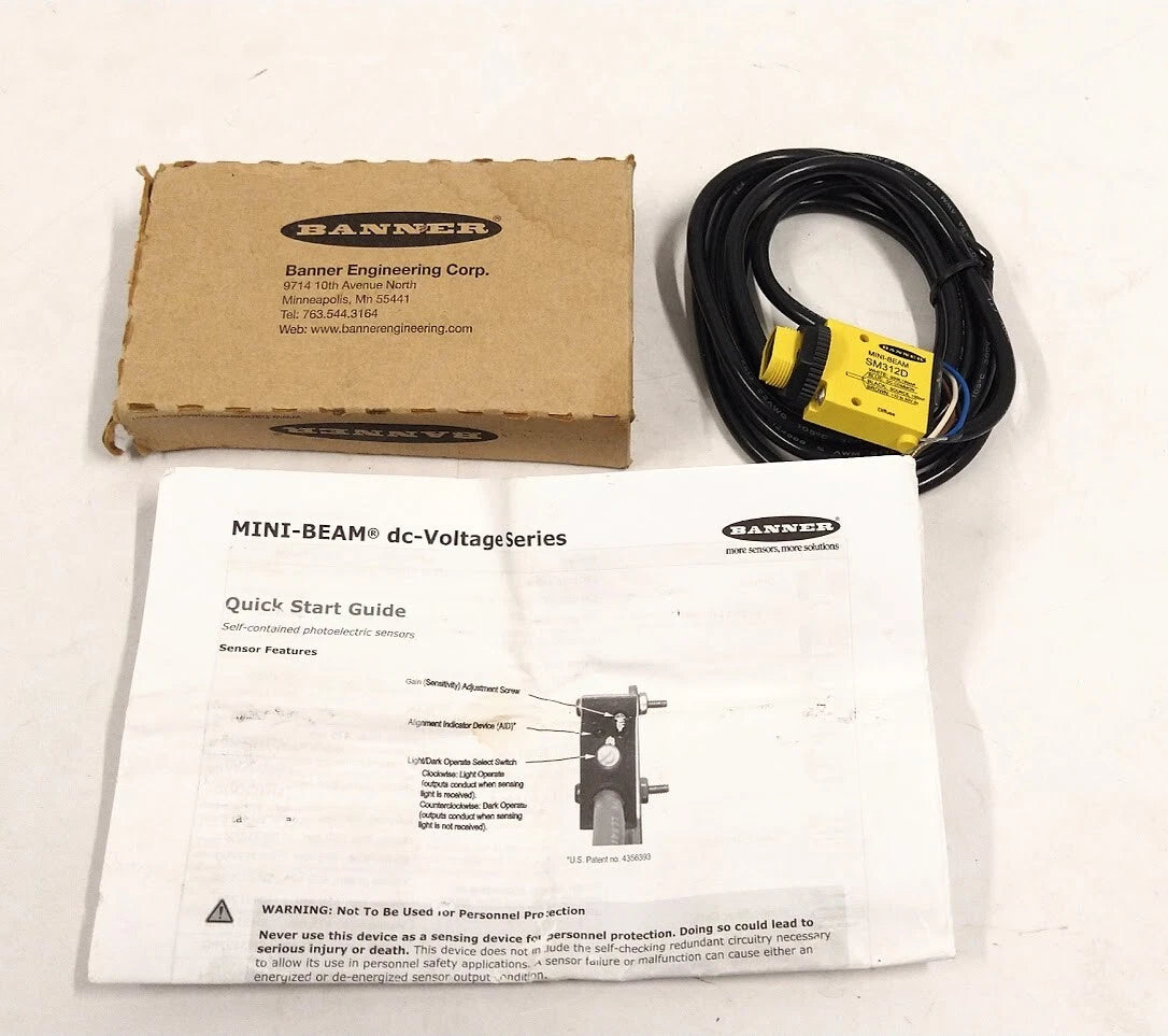 '-New- Banner Engineering Sm312d, Photoelectric Sensor
