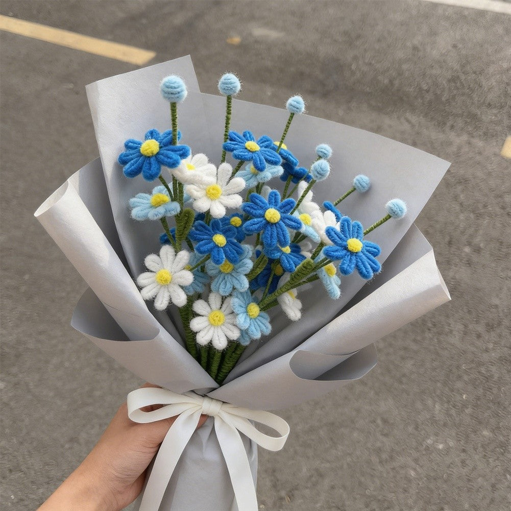 Wool Daisy Bouquet Wedding Decor