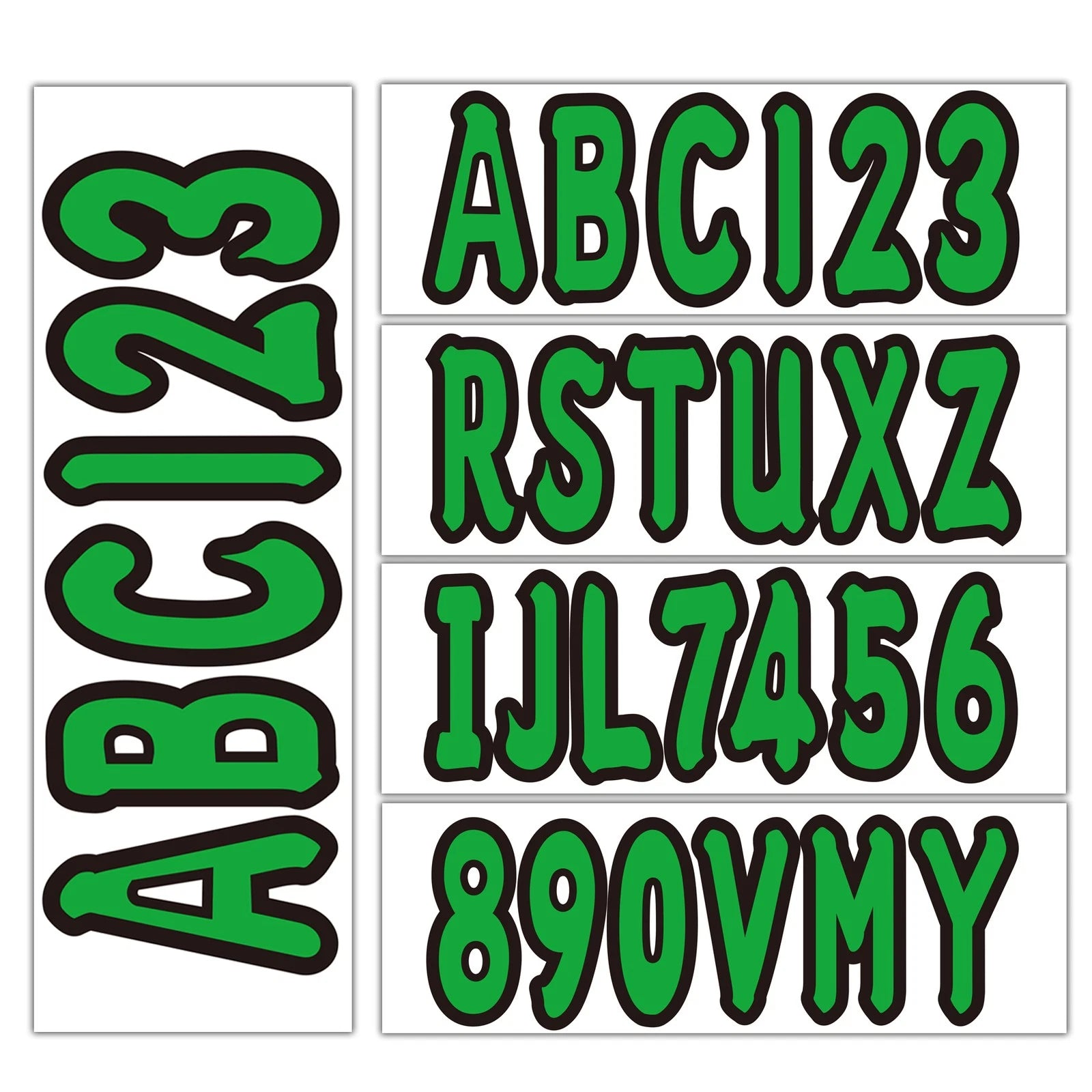 4 Sets Of 3" Marine Boat Sticker Decal A-z Letters And 0-9