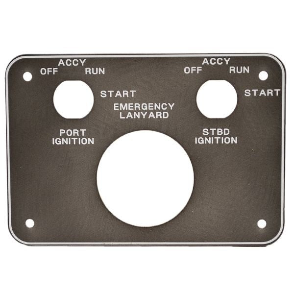 Bayliner Boat Blank Ignition Switch Panel Aluminum by Bayliner