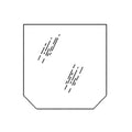 R206835 Tinted Upper Rear Window Glass Fits John Deere 5420 5425 5520
