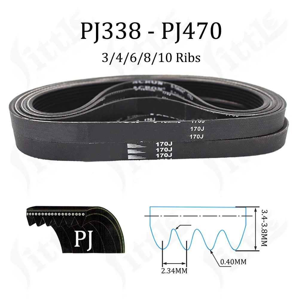 PJ338-PJ470 Multi-Groove Motor Belt
