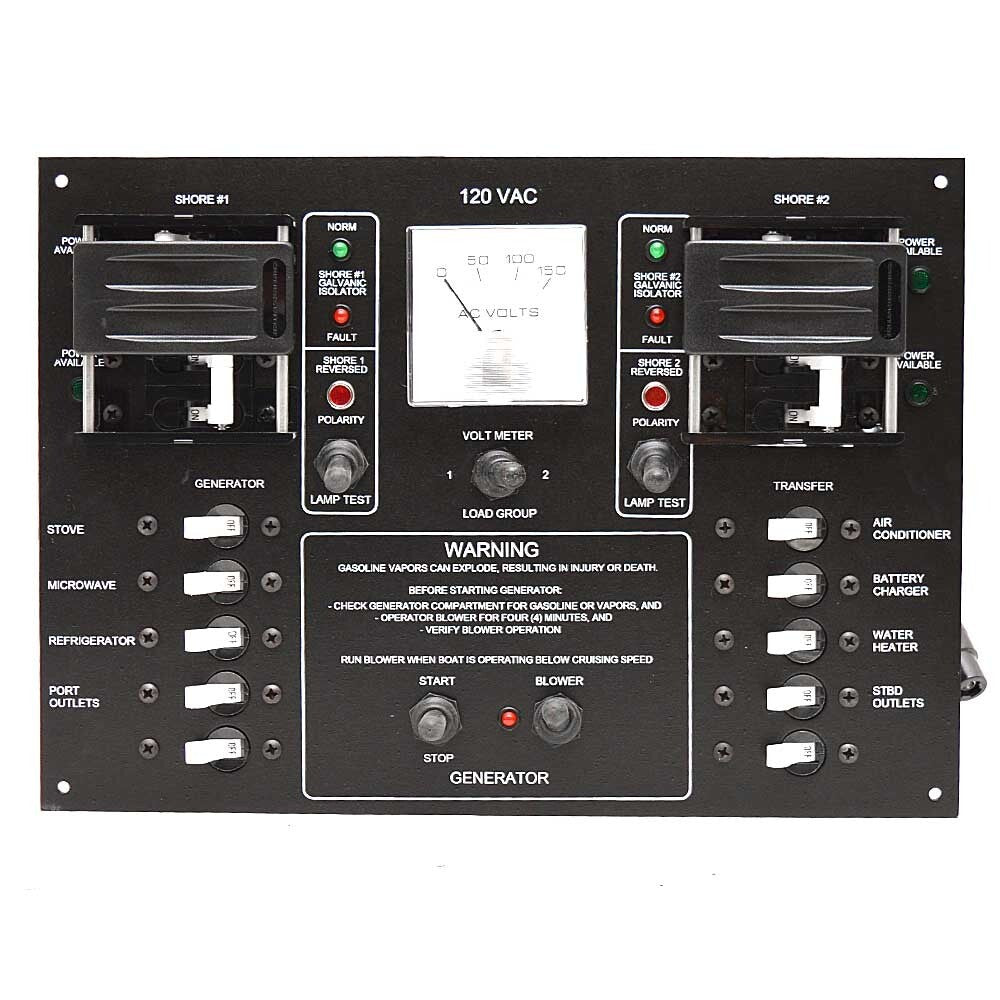 Boat Breaker Switch Panel 120 VAC