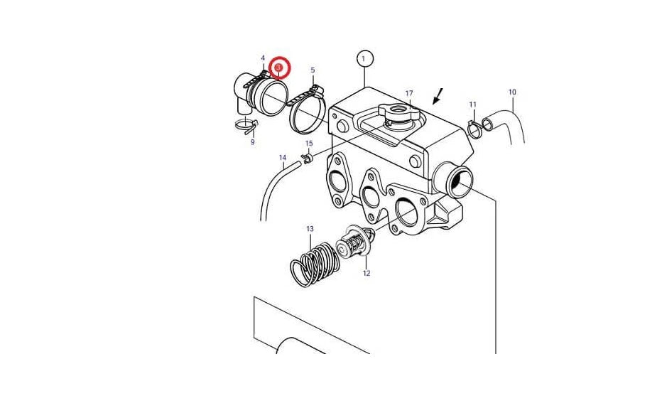 Heat Exchanger End Cover for Volvo Penta MD2020B