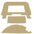 Headliner, Sailcloth Tan Vinyl W/ Formed Plastic Fits John Deere