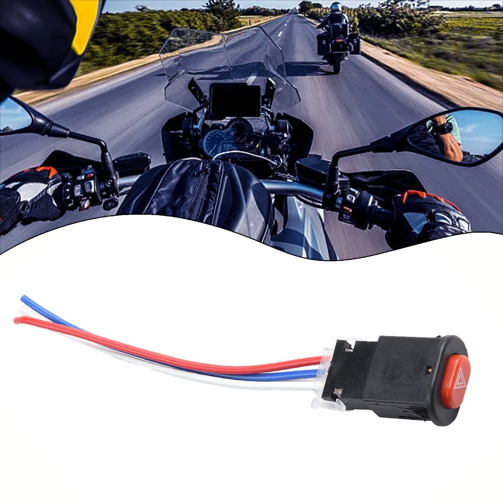 Motorcycle Switch Hazard Light Switch Button Double | Hook & Hull Co