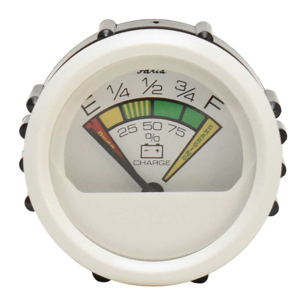 Battery Condition Indicator Gauge Faria White by Faria