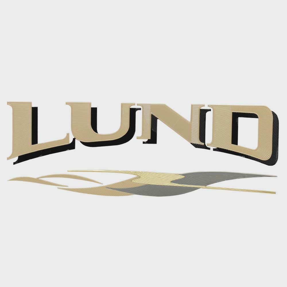 Iron-On Emblem Lund 198834 Silver Gold Beige by Lund