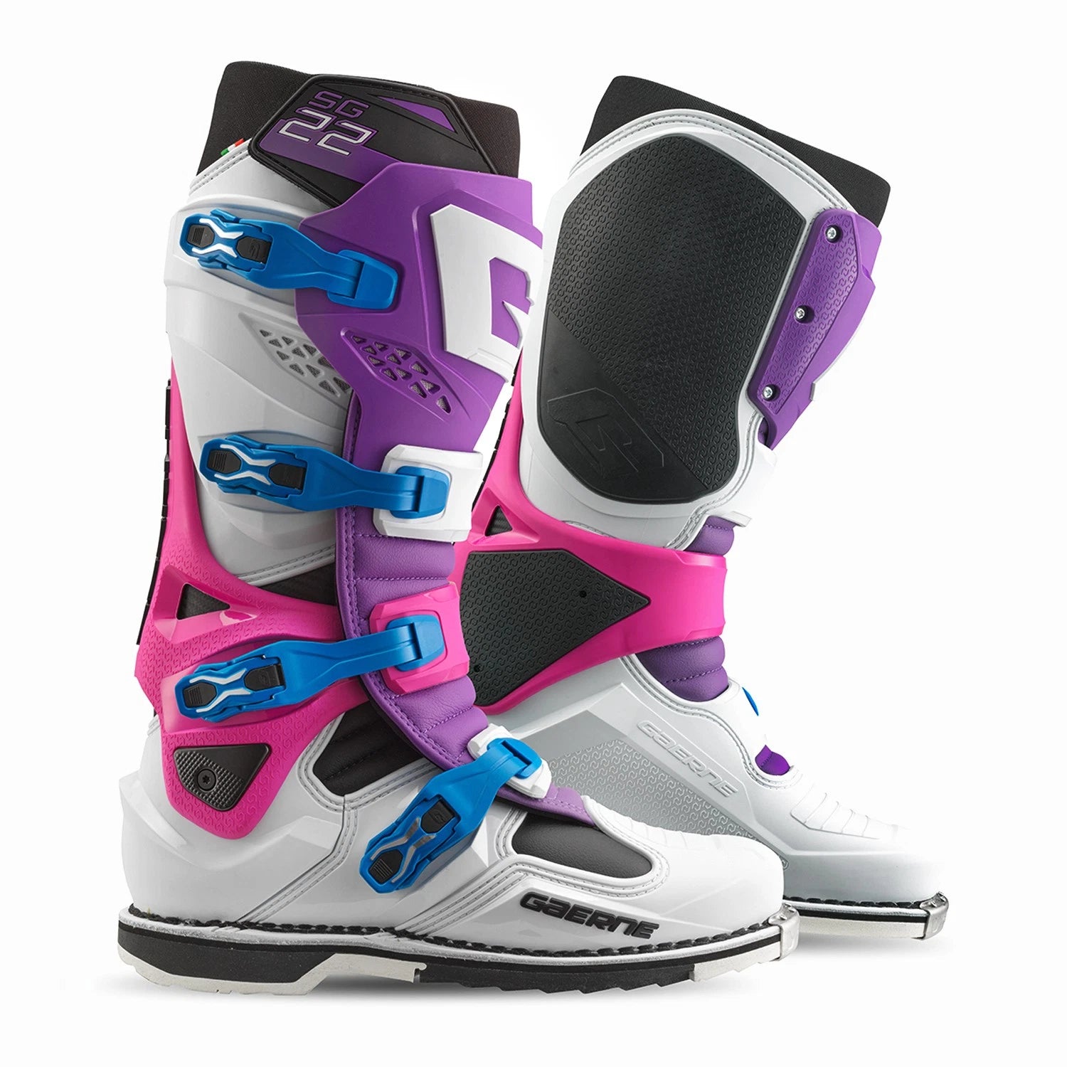 Gaerne Sg 22 Offroad Boots Men Us 09 Purple White Rhodamine Footwear