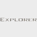 Explorer Pontoon Boat Dash Raised Decal Silver Emblem Sticker by Explorer