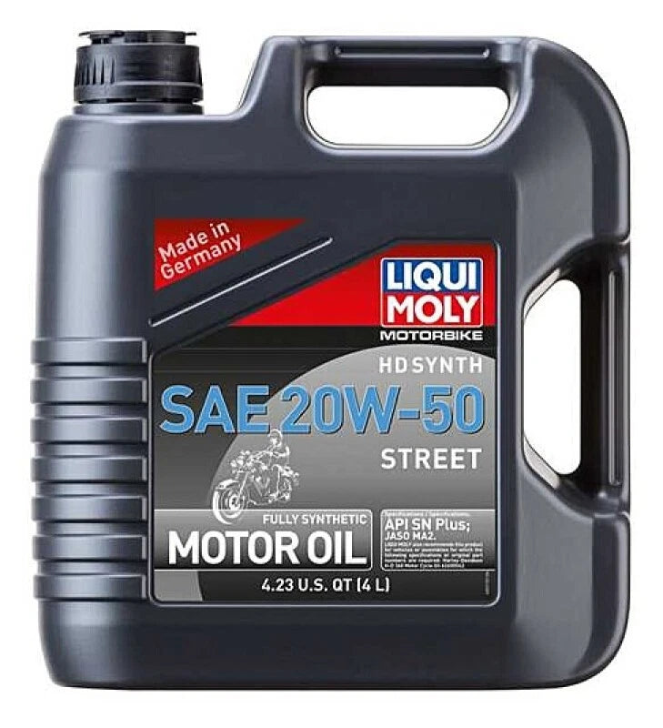 Liqui Moly 4l Motorbike Hd Synth Sae 20w50 Street (Case Of 4)