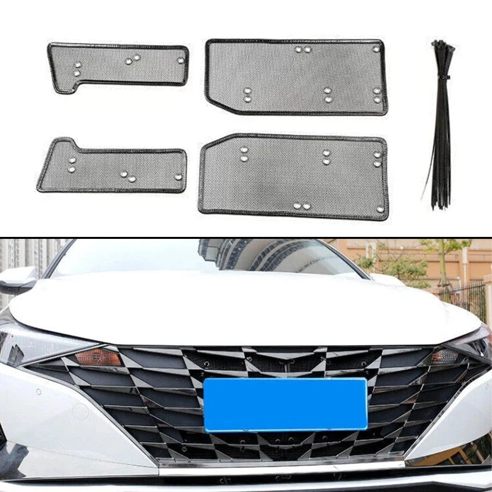 Stainless Steel Front Grille Kit For Hyundai Elantra 2021-2025 Matte
