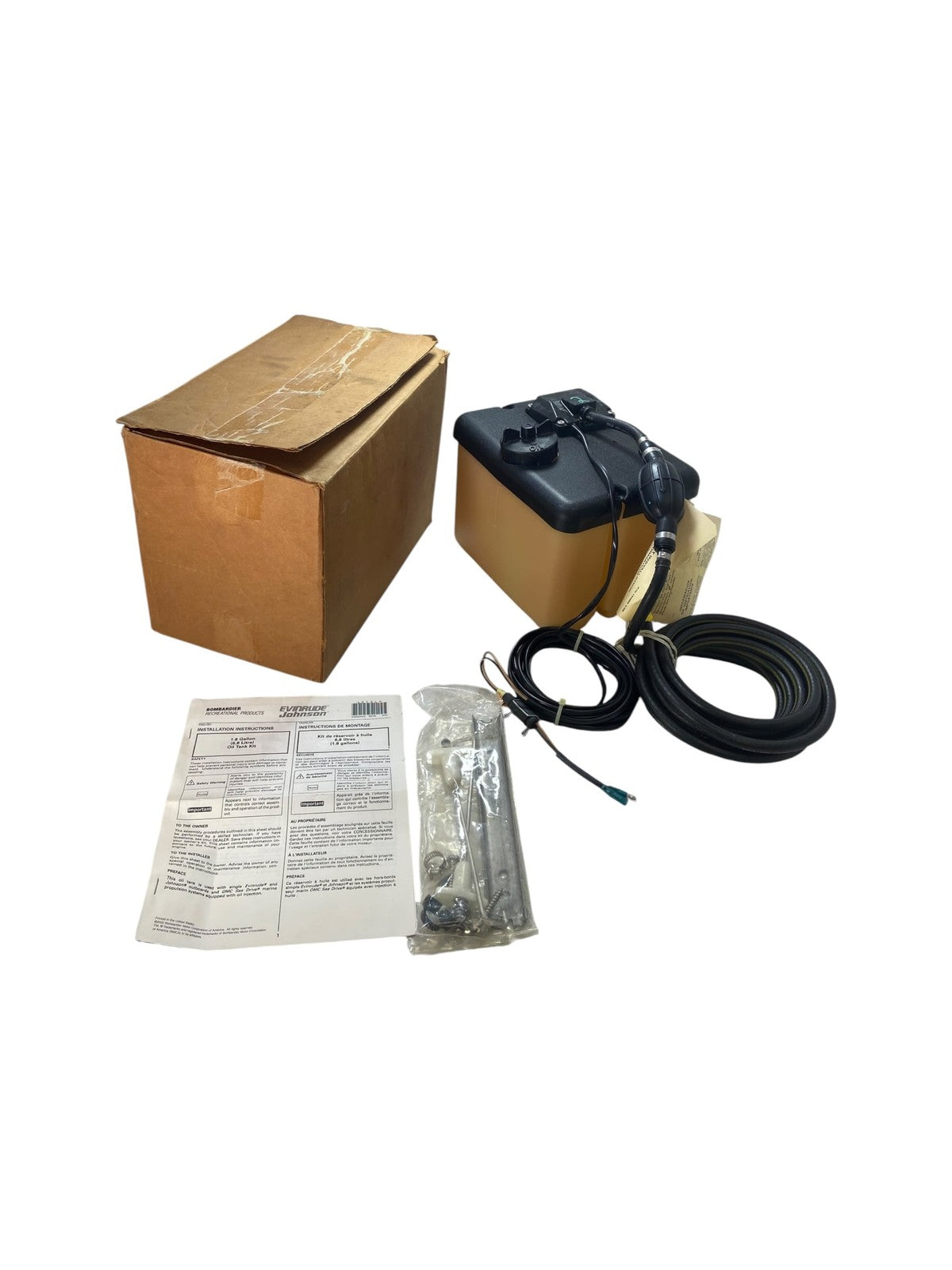 Evinrude Johnson 176787, Oil Tank Kit 1.8 Gallon, New Oem