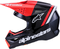 Alpinestars Sm3 Radium Offroad Helmet 2x-large Black/red Fluo/white