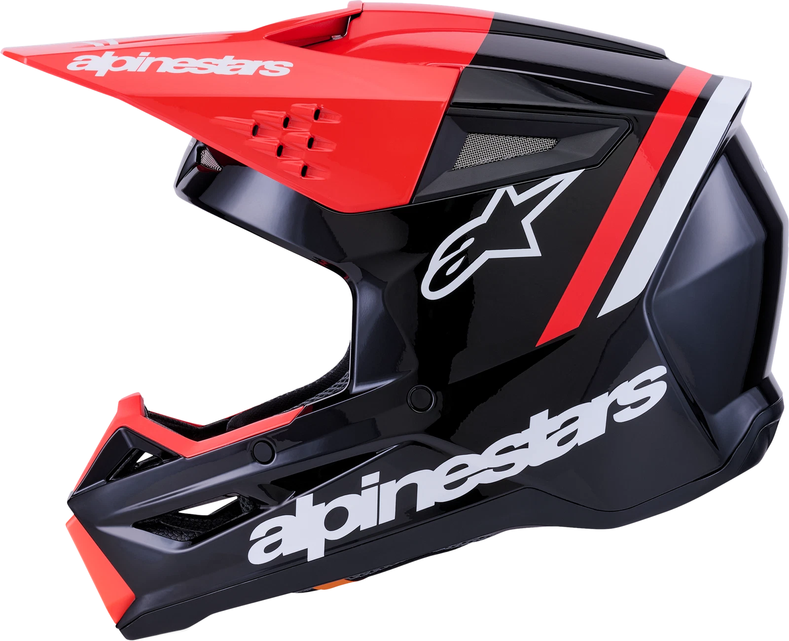 Alpinestars Sm3 Radium Offroad Helmet 2x-large Black/red Fluo/white