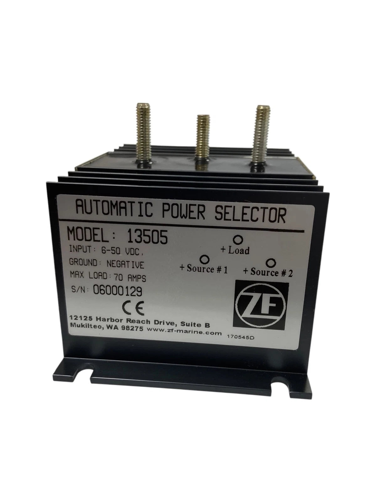 Zf Marine 13505, Automatic Power Selector 6-50 Vdc, | Hook & Hull Co