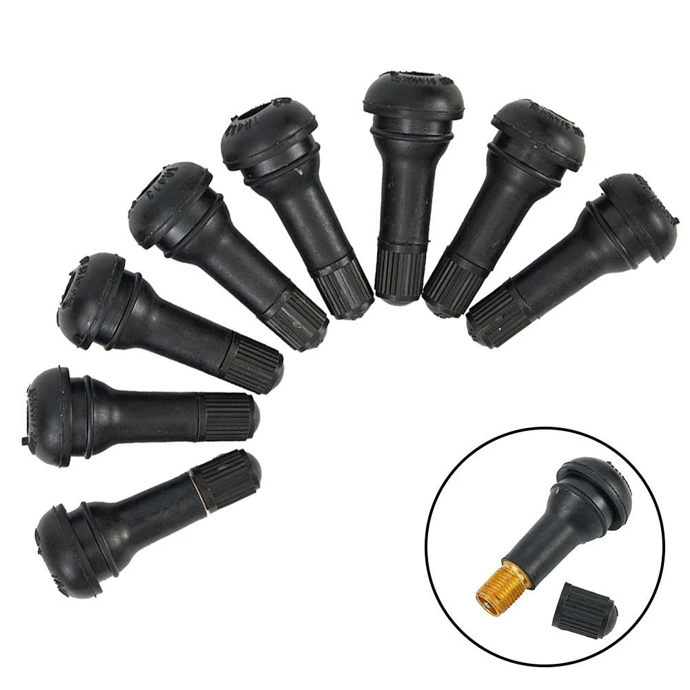 Rubber Valve Stems Tool Replacement Black Cap Exterior Accessory Tr413