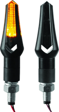 Bikemaster Dagger Turn Signals For Motorcycles 2010-2023, Amber Leds,