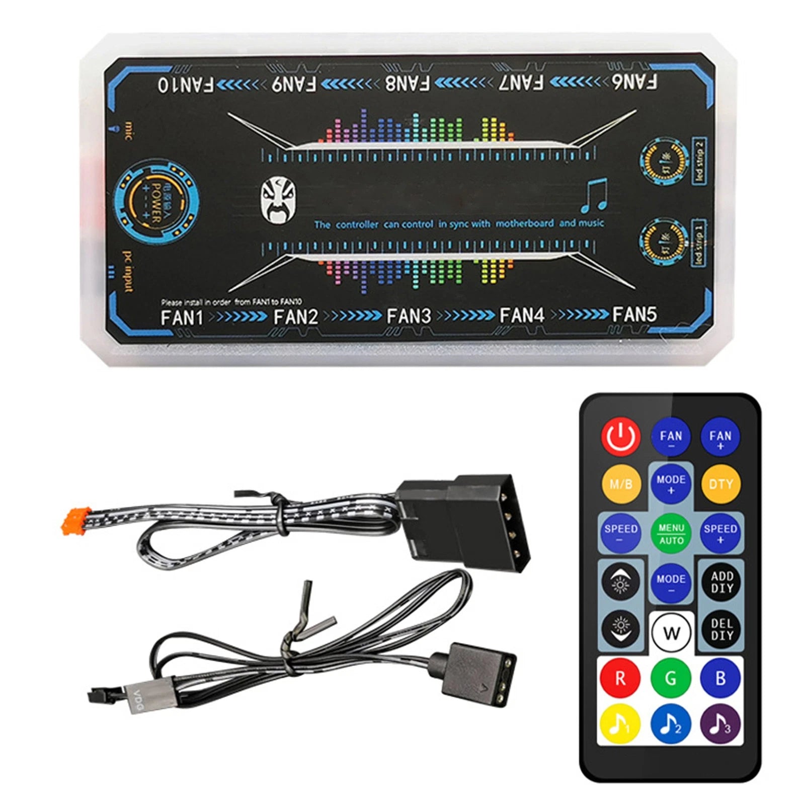Rgb Fan Controller 12cm Remote Control Computer Case Pc Cooling