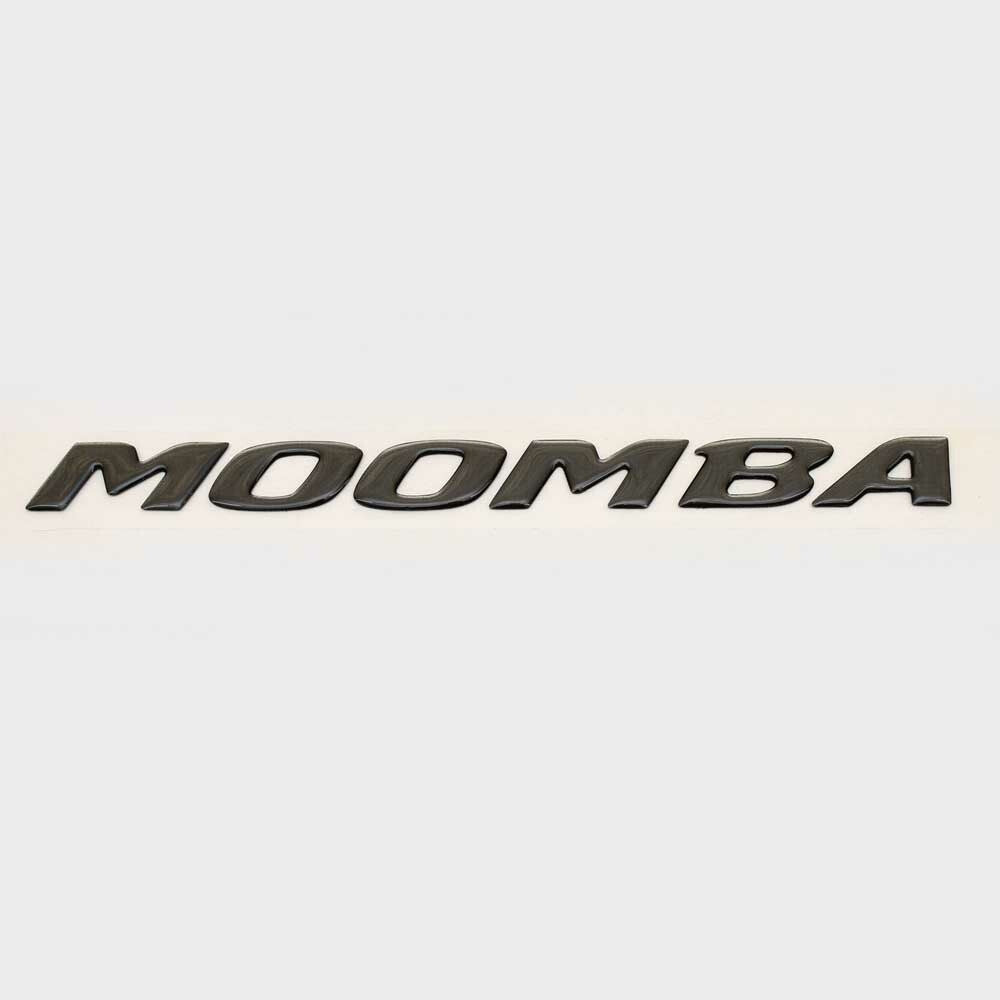 Moomba Boat Raised Emblem Decal Dark Gray Logo Sticker by Moomba