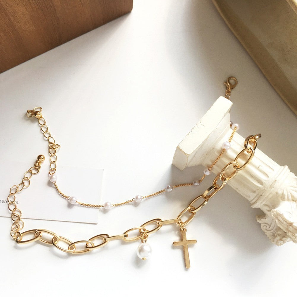 Double Layer Pearl Bracelet for Girls