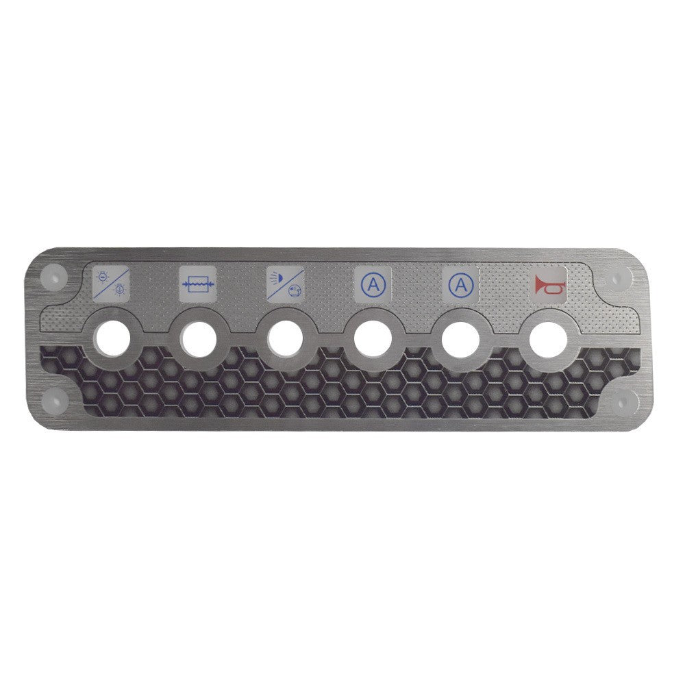 Cruisers Boat Blank Switch Panel 6-Button Aluminum by Cruisers