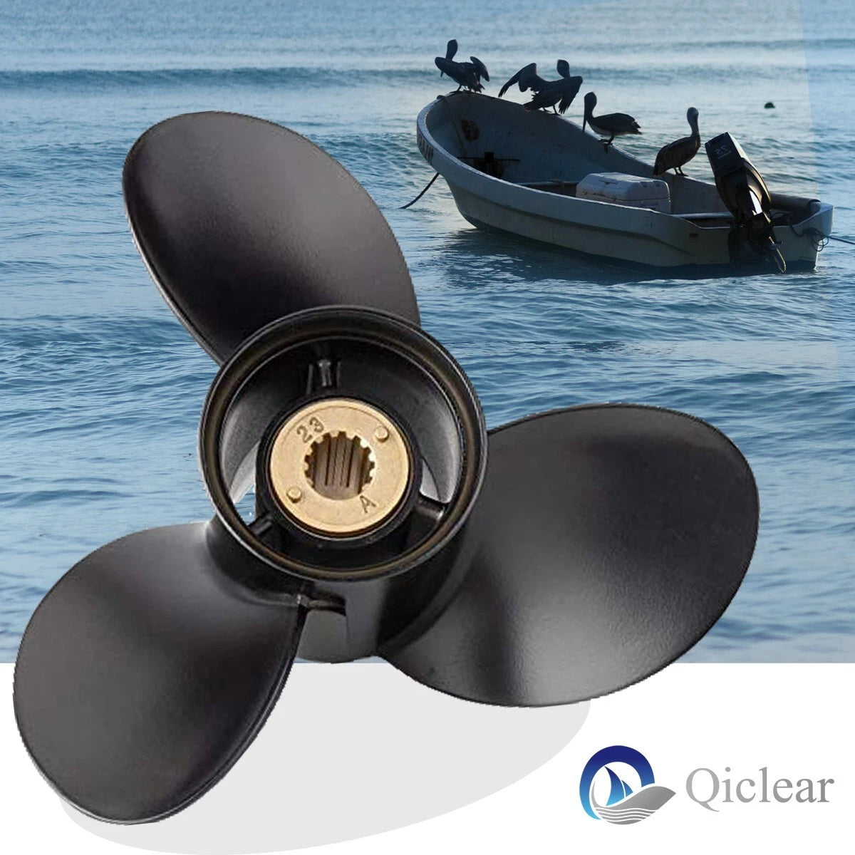 Boat Propeller 10 5/8 X 12 Fit Mercury 25-70 Hp 13 Spline