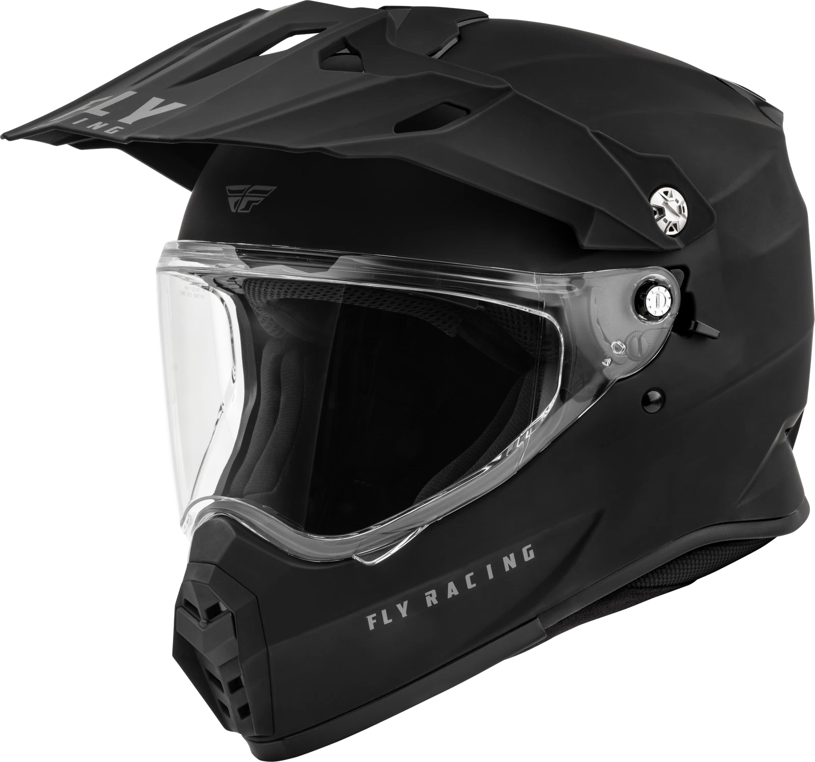 Fly Racing Trekker Solid Helmet Large Matte Black Street Full-face
