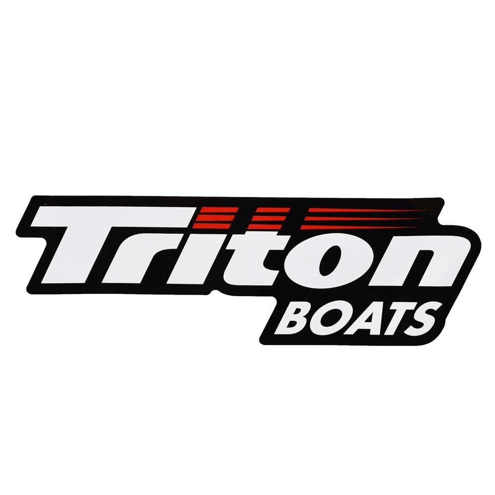 Triton Brand Decal Red White Black 11 1/2 x 3 5/8 Inch by Triton