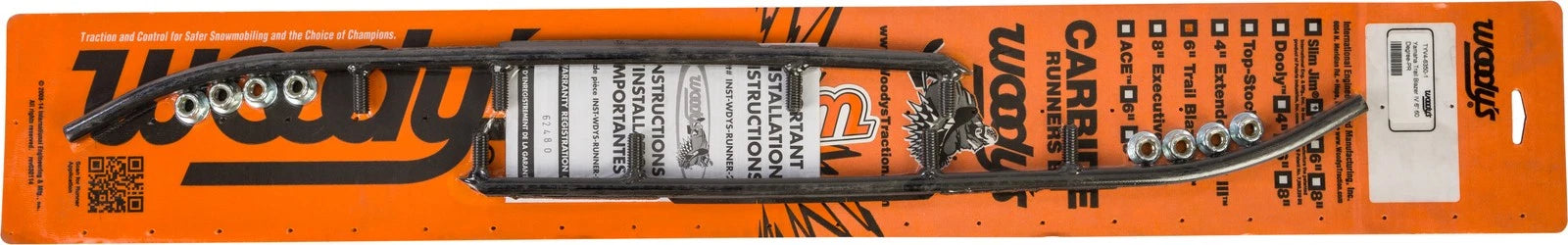 Woodys 6-inch Carbide Runners For Yamaha Vmax-4 Mountain Max 1996
