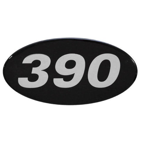 Rinker Boat Raised Decal Emblem 390 Silver Black by Rinker