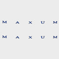 Maxum Boat Logo Decals Blue Black Stickers (Pair) by Maxum