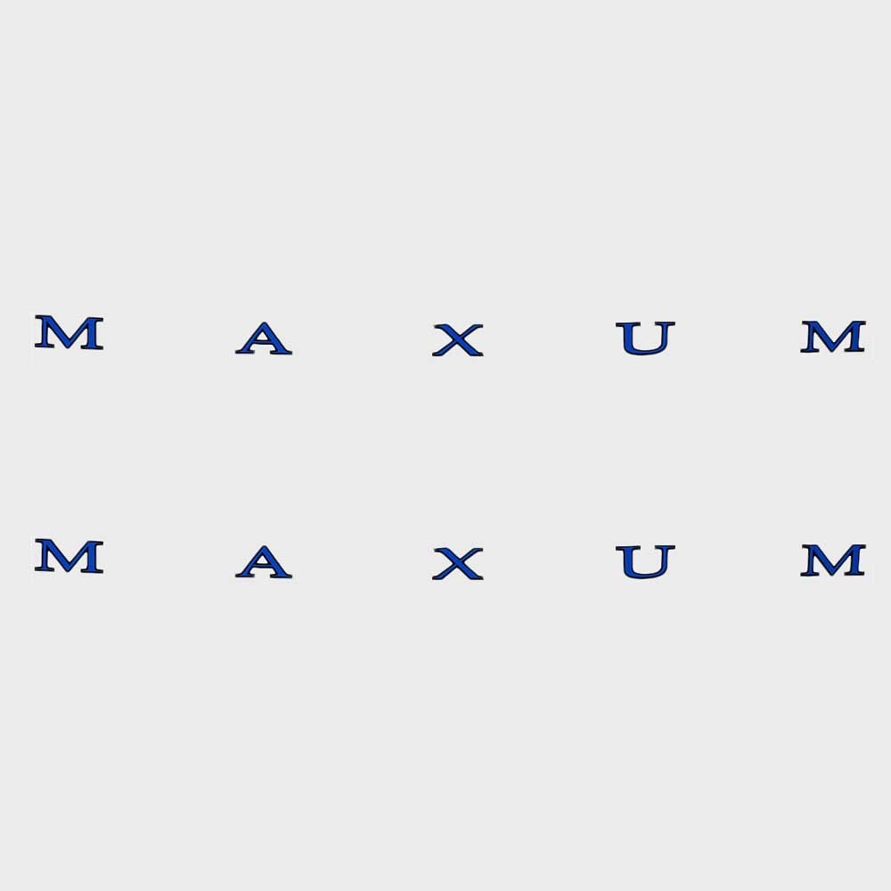Maxum Boat Logo Decals Blue Black Stickers (Pair) by Maxum