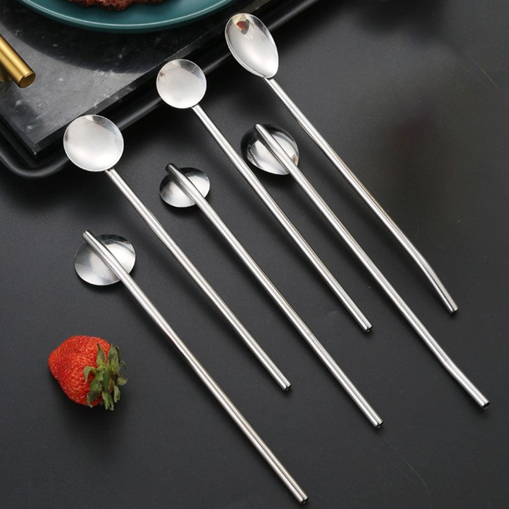 Rust Resistant Steel Straw Spoon