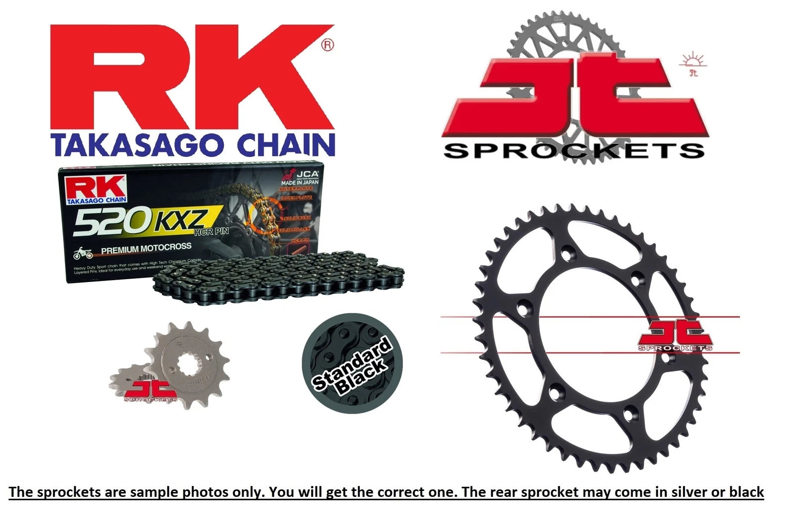 Rk Chain And Jt Sprockets For Kawasaki Kx250 Ajf,akf (Kx252 4-stroke)