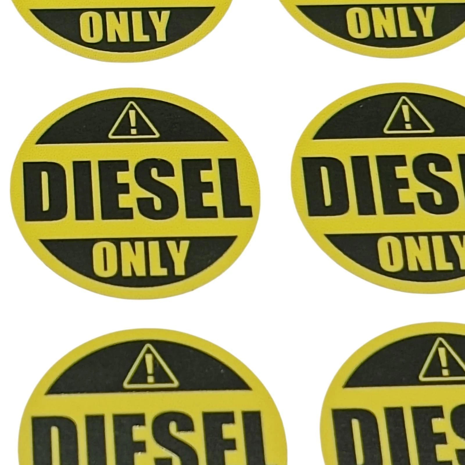 Diesel Only Round Sticker – Truck Label Tank