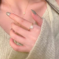Electroplated Alloy Ring Camellia Blossom