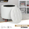 17" Round Storage Ottoman with Removable Lid