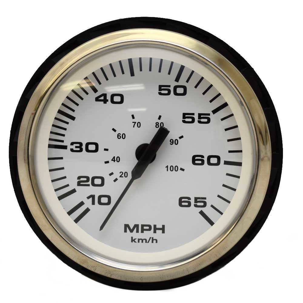 Faria Boat Speedometer Gauge SEK019A | Euro Stainless Steel WhiteOpens